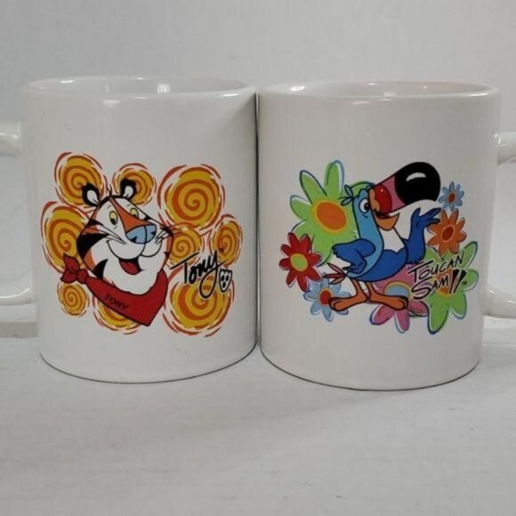 Vintage Kellogg CERAMIC Mug Cup Cereal Characters Tony the Tiger Toucan Sam 14oz - Picture 2 of 10